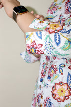 White Jaipuri Hand Block Printed Floral Cotton Shirt