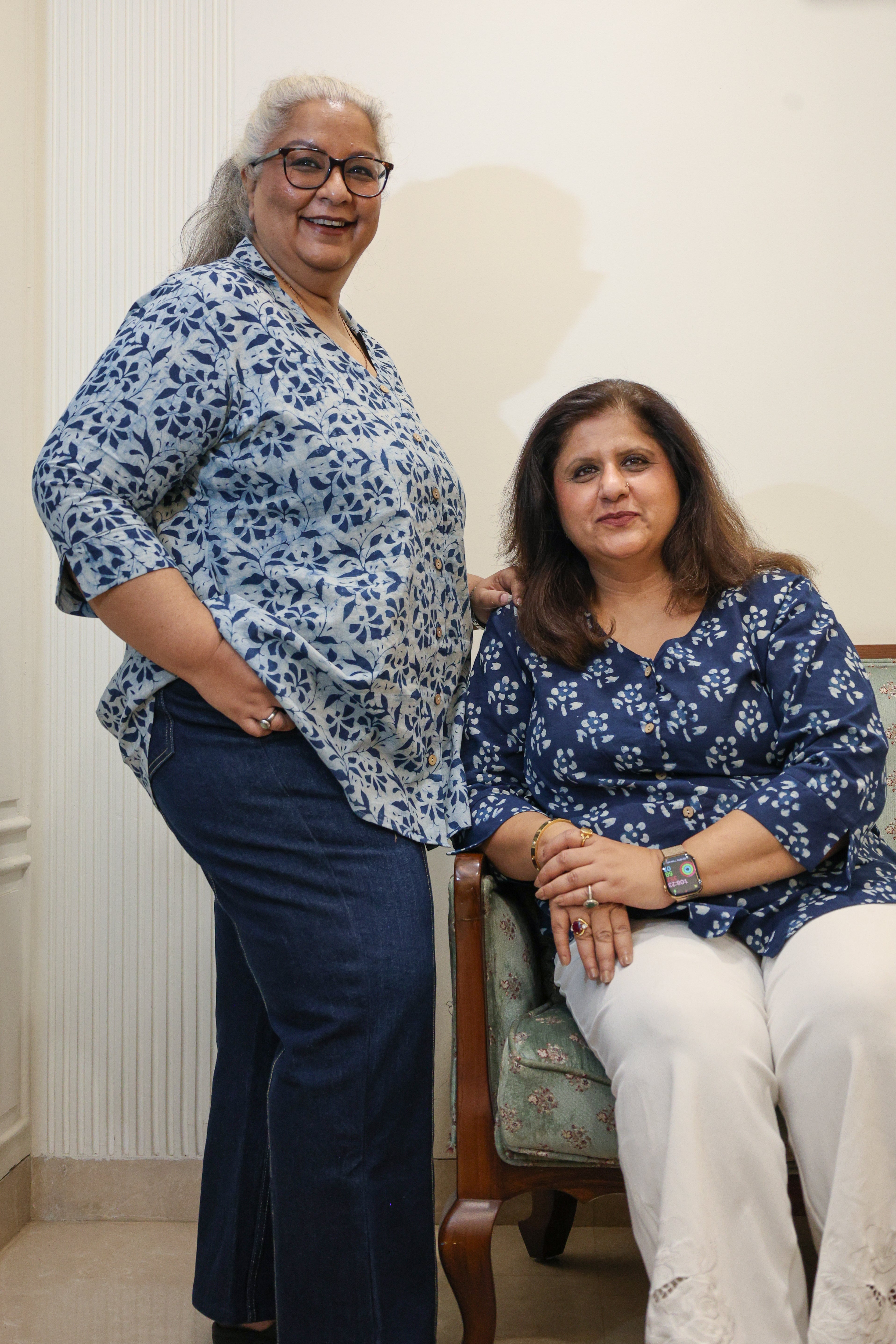 Indigo Jaipuri Hand Block Printed Cotton Shirt