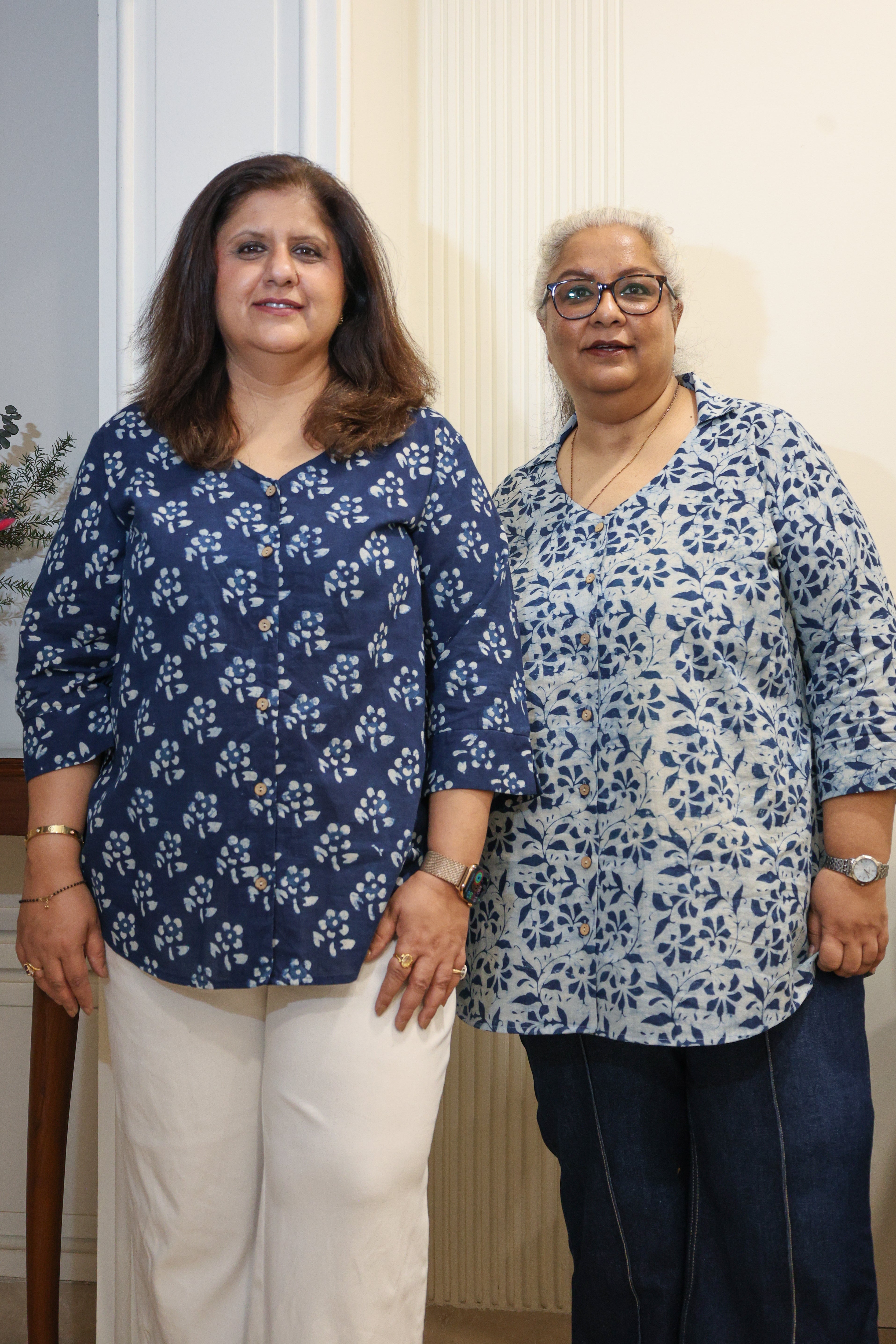 Blue Jaipuri Hand Block Printed Cotton Shirt