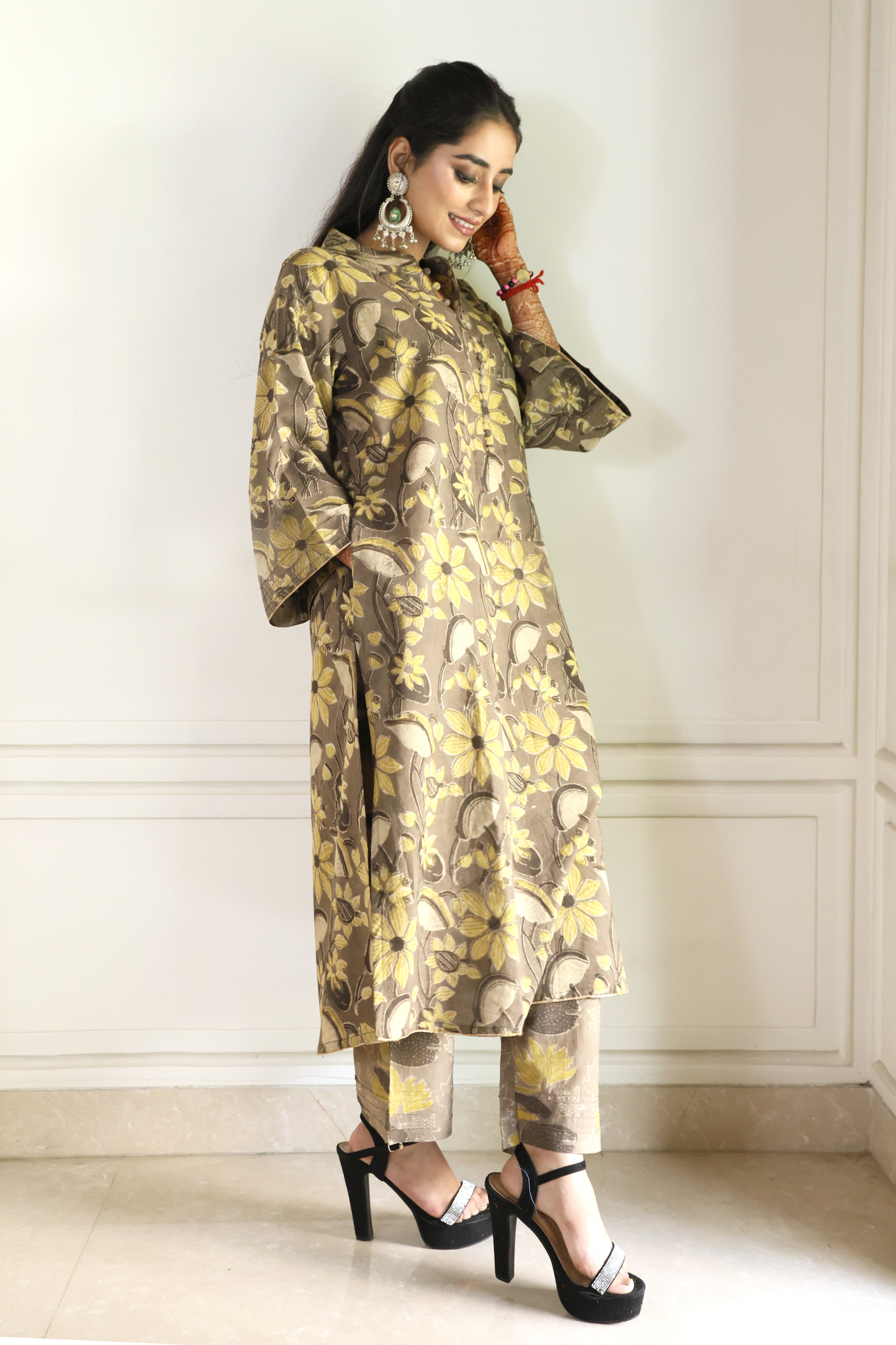 Dabu Print Floral Cotton Set