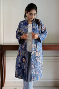 Blue Jaipuri Cotton Patchwork Jacket with Intricate Handwork